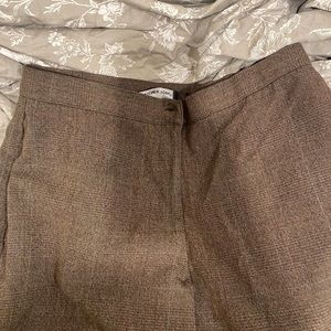 Brown Plaid Trousers mid rise